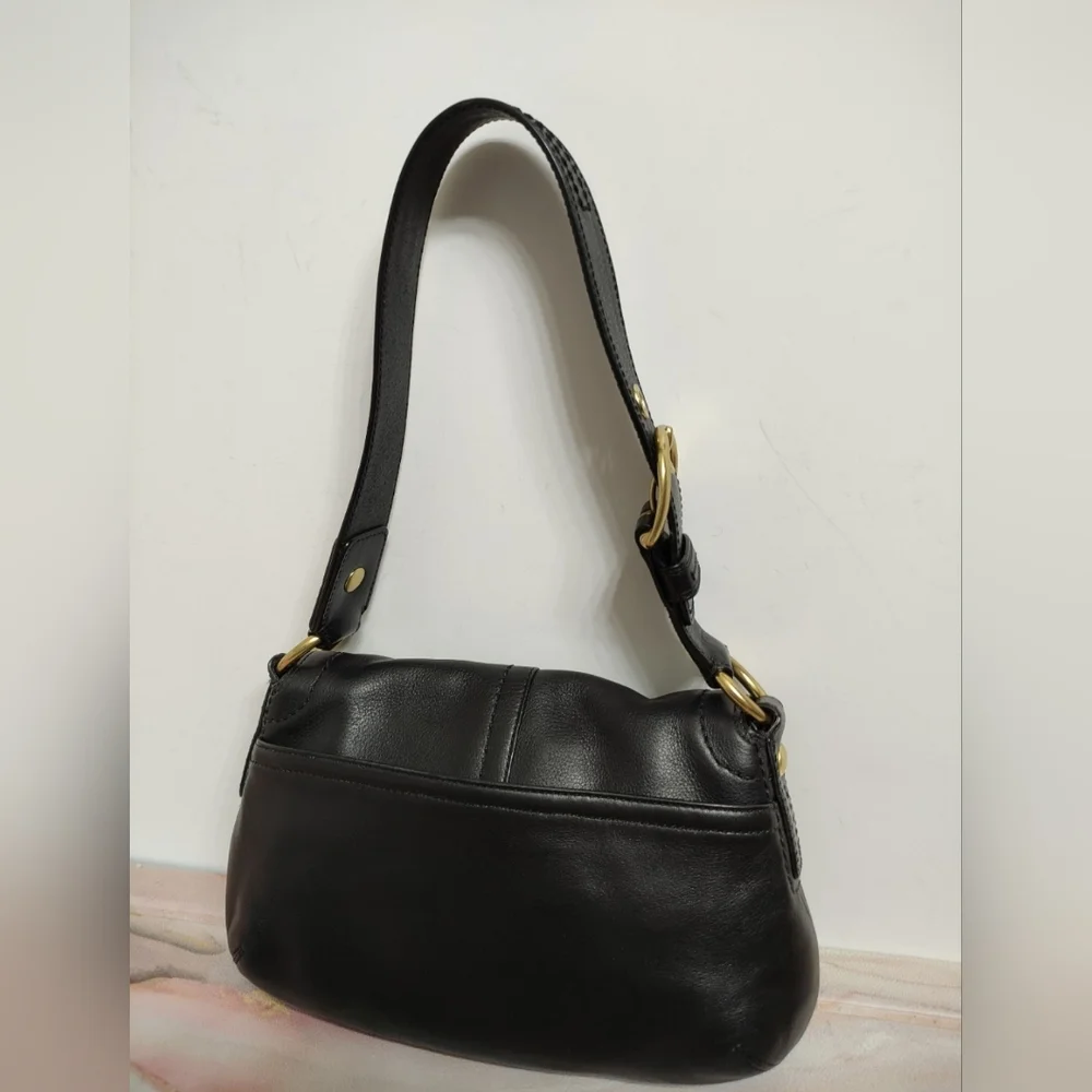 Coach F11840 Soho Leather Shoulder Bag Black Y2K - Picture 5 of 12